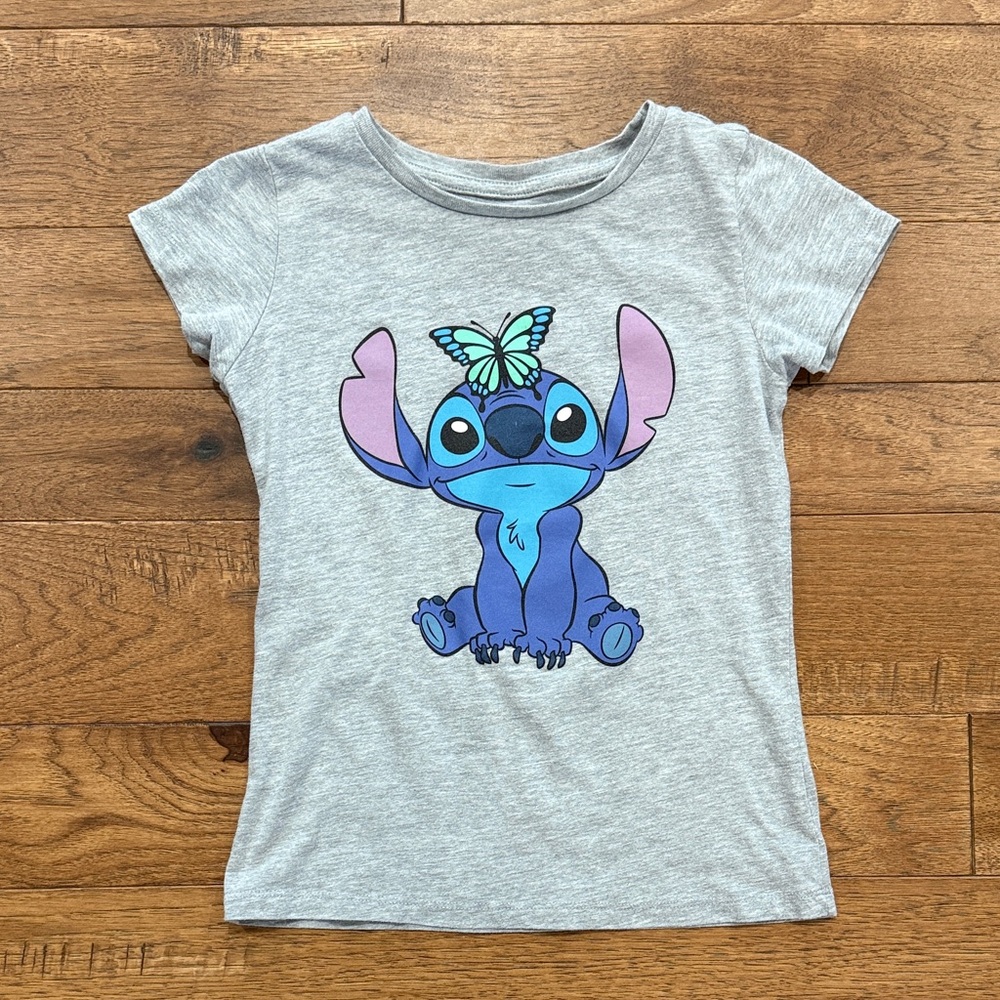 Disney Stitch Girls Short-Sleeve Shirt - Size LG (10/12)